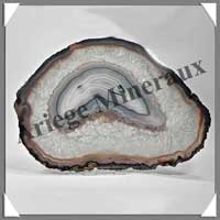 AGATE MARRON - Tranche Fine - 190x130 mm - 353 grammes - Taille 7 - C001