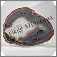 AGATE MARRON - Tranche Fine - 170x135 mm - 285 grammes - Taille 7 - C003