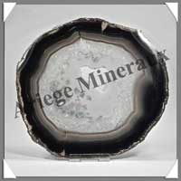 AGATE NOIRE - Tranche Fine - 155x150 mm - 256 grammes - Taille 7 - C001