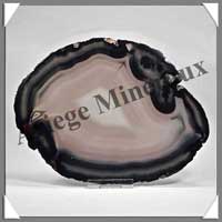 AGATE NOIRE - Tranche Fine - 170x130 mm - 277 grammes - Taille 7 - C002