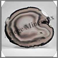 AGATE NOIRE - Tranche Fine - 165x140 mm - 279 grammes - Taille 7 - C003