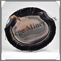 AGATE NOIRE - Tranche Fine - 170x145 mm - 302 grammes - Taille 7 - C004