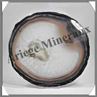 AGATE NOIRE - Tranche Fine - 150x140 mm - 254 grammes - Taille 7 - C006