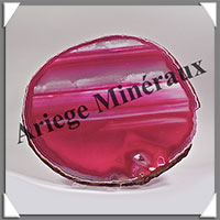 AGATE ROSE - Tranche Fine - 148x144x7 mm - 283 grammes - Taille 7 - M002