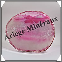AGATE ROSE - Tranche Fine - 162x141x6 mm - 247 grammes - Taille 7 - M004
