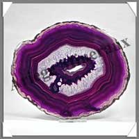 AGATE VIOLETTE - Tranche Fine - 175x145 mm - 280 grammes - Taille 7 - C002