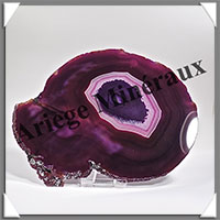 AGATE VIOLETTE - Tranche Fine - 174x149x6 mm - 241 grammes - Taille 7 - M001