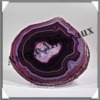 AGATE VIOLETTE - Tranche Fine - 141x102x8 mm - 282 grammes - Taille 7 - M002