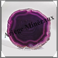 AGATE VIOLETTE - Tranche Fine - 156x112x6 mm - 227 grammes - Taille 7 - M003