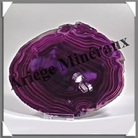 AGATE VIOLETTE - Tranche Fine - 164x145x6 mm - 234 grammes - Taille 7 - M004