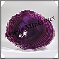AGATE VIOLETTE - Tranche Fine - 164x145x6 mm - 234 grammes - Taille 7 - M004
