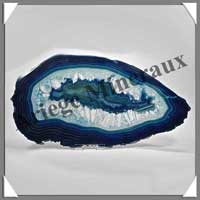 AGATE BLEUE - Tranche Fine - 240x125 mm - 304 grammes - Taille 8 - C001