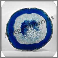 AGATE BLEUE - Tranche Fine - 170x155 mm - 371 grammes - Taille 8 - C004