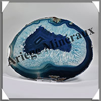 AGATE BLEUE - Tranche Fine - 192x158x6 mm - 344 grammes - Taille 8 - M001