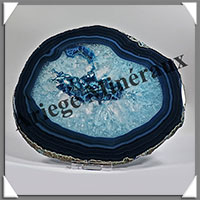 AGATE BLEUE - Tranche Fine - 180x158x9 mm - 458 grammes - Taille 8 - M002