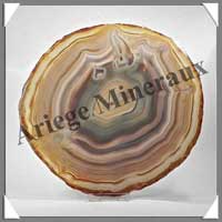 AGATE MARRON - Tranche Fine - 180x175 mm - 393 grammes - Taille 8 - C003
