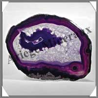 AGATE VIOLETTE - Tranche Fine - 195x150 mm - 406 grammes - Taille 8 - C001