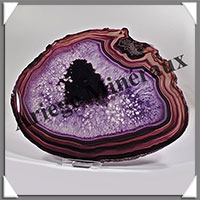 AGATE VIOLETTE - Tranche Fine - 198x160x8 mm - 431 grammes - Taille 8 -M001