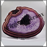 AGATE VIOLETTE - Tranche Fine - 198x160x8 mm - 431 grammes - Taille 8 -M001