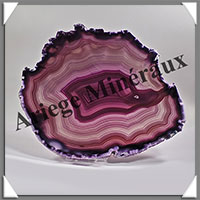 AGATE VIOLETTE - Tranche Fine - 185x165x8 mm - 337 grammes - Taille 8 -M002