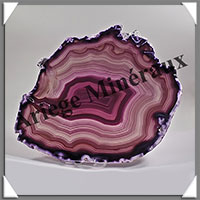 AGATE VIOLETTE - Tranche Fine - 185x165x8 mm - 337 grammes - Taille 8 -M002
