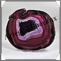 AGATE VIOLETTE - Tranche Fine - 180x155x8 mm - 374 grammes - Taille 8 -M003
