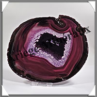 AGATE VIOLETTE - Tranche Fine - 180x155x8 mm - 374 grammes - Taille 8 -M003