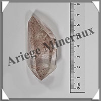 CRISTAL de ROCHE avec TITANE - BIPOINTE - 60x30x18 mm - 45 grammes - R001
