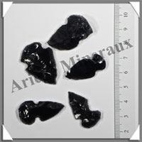 OBSIDIENNE NOIRE - Pointe de Flche - [Taille 1] - 20  30 mm