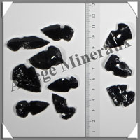 OBSIDIENNE NOIRE - Pointe de Flche - [Taille 1] - 20  30 mm