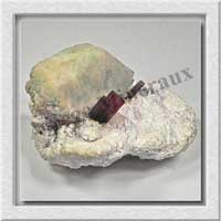 AIGUE MARINE et ELBATE - 220 grammes - 90x80x50 mm - E002