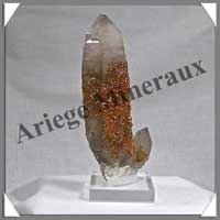 QUARTZ Fum + GRENAT Spessartite - 290 grammes - 130x50x35 mm - M001