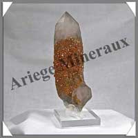 QUARTZ Fum + GRENAT Spessartite - 290 grammes - 130x50x35 mm - M001
