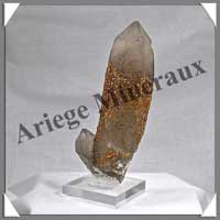 QUARTZ Fum + GRENAT Spessartite - 290 grammes - 130x50x35 mm - M001