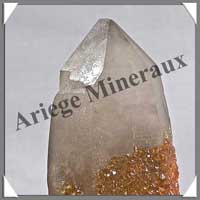 QUARTZ Fum + GRENAT Spessartite - 290 grammes - 130x50x35 mm - M001