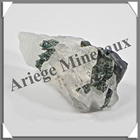 TOURMALINE VERTE sur QUARTZ - 22 grammes - 41x25x20 mm - M002