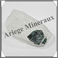 TOURMALINE VERTE sur QUARTZ - 32 grammes - 44x32x22 mm - M004