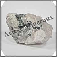 TOURMALINE VERTE sur QUARTZ - 60 grammes - 50x45x30 mm - M008