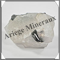 TOURMALINE VERTE sur QUARTZ - 69 grammes - 55x40x30 mm - M009