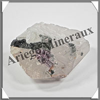 TOURMALINE VERTE sur QUARTZ - 72 grammes - 55x45x30 mm - M010