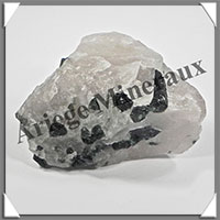 TOURMALINE VERTE sur QUARTZ - 137 grammes - 65x60x40 mm - M014