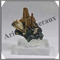 RUTILE sur HEMATITE - 14 grammes - 25x25x15 mm - M005