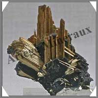 RUTILE sur HEMATITE - 14 grammes - 25x25x15 mm - M005