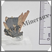 RUTILE sur HEMATITE - 6,6 grammes - 25x18x2 mm - M011
