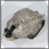 TOURMALINE NOIRE sur QUARTZ - 720 grammes - 95x70 mm - M006