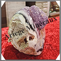 AGATE AMETHYSEE - 2920 grammes - 185x165x140 mm - R002