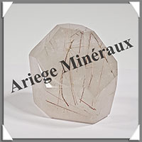 RUTILE dans CRISTAL de ROCHE  - 190 grammes - 52x50x50 mm - R001