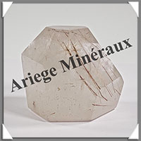 RUTILE dans CRISTAL de ROCHE  - 190 grammes - 52x50x50 mm - R001
