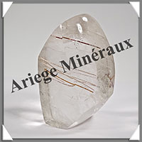 RUTILE dans CRISTAL de ROCHE  - 305 grammes - 80x51x45 mm - R002