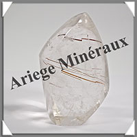 RUTILE dans CRISTAL de ROCHE  - 305 grammes - 80x51x45 mm - R002